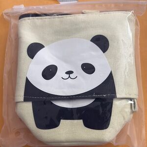 Black and Cream Panda Canvas Bag